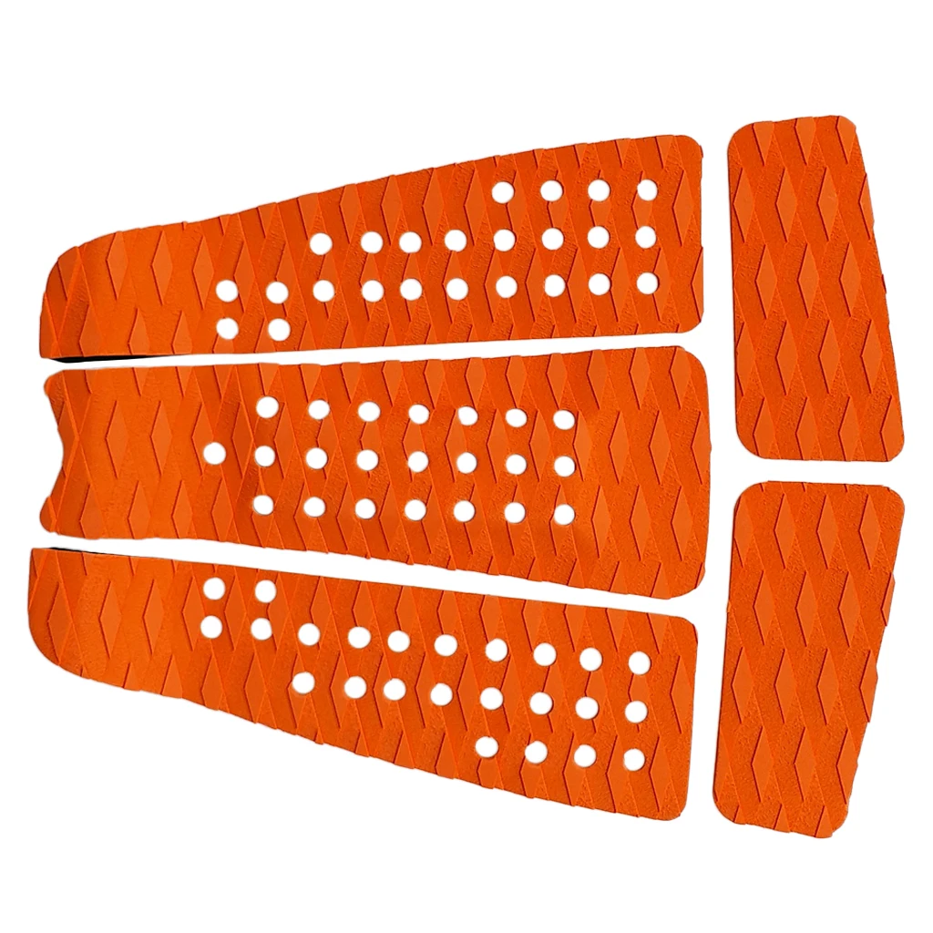 5 Pieces Diamond Grooved Premium EVA Surfboard SUP Traction Deck Grip Tail Pad Water Sports Surfing Accessories - 4 Colors