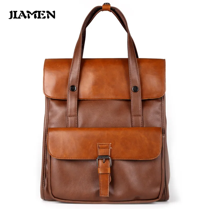 JIAMEN Japón nuevo Vintage de los hombres de la moda Mochila alta calidad piel de oveja adolescente la escuela bolso de hombro Mochila bolsas JIAMEN Japón nuevo Vintage de los hombres de la moda Mochila alta calidad piel de oveja adolescente la escuela bolso de hombro Mochila bolsas