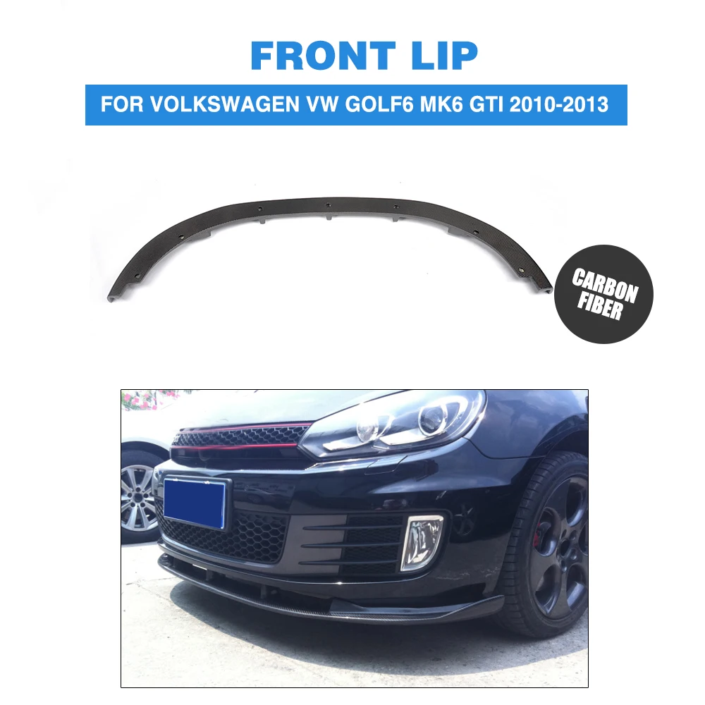 Передний бампер из углеродного волокна/ФАП спойлер для Volkswagen VW Golf 6 VI MK6 GTI 2010