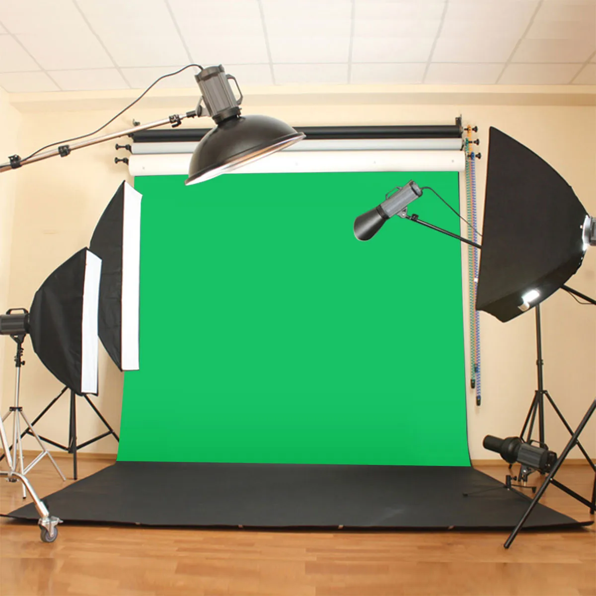Acheter 10X10ft 300x300 CM Chromakey écran vert mousseline tissu vert toile de fond Photo photographie Studio fond