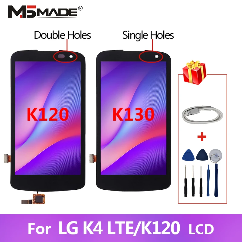 

For LG K4 LTE K4 4G K120 K120E K130E K130 LCD Touch Screen Digitizer Display Replacement Assembly Parts With Frame Free Shipping