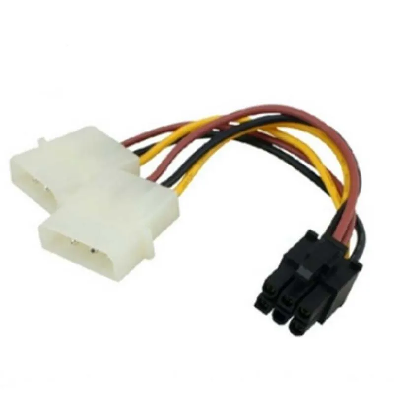 Computer Graphics Power Cord Adapter Dual 4PIN to 6PIN 6P to 4P Cable Connector Computer Graphics Card Power Supply