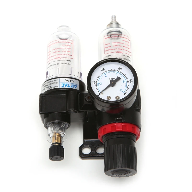 

G1/4'' In line Air Compressor Filter Regulator Gauge Trap Oil Water 1.0MPa