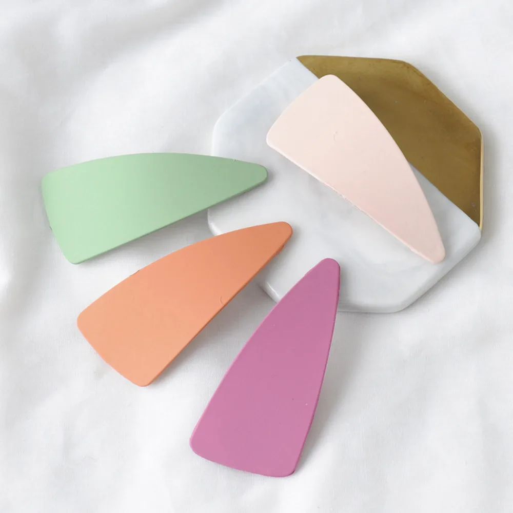 

Xugar Hair Accessories Temperament Hair Clip For Girls Geometrical Triangle Hairpins Solid Color Woman Personality Hair Pins