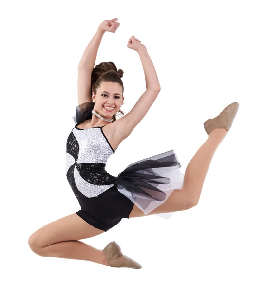 Sequin jazz/tap dance costume, women stage performance dance costumes