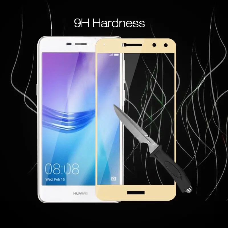 Для huawei Y6 2017 протектор экрана полное покрытие Закаленное стекло пленка для на