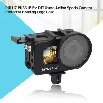 

PULUZ PU331B Action Sports Camera Protector Housing Cage Case with 52mm UV Lens & Cold-shoe Base for DJI Osmo