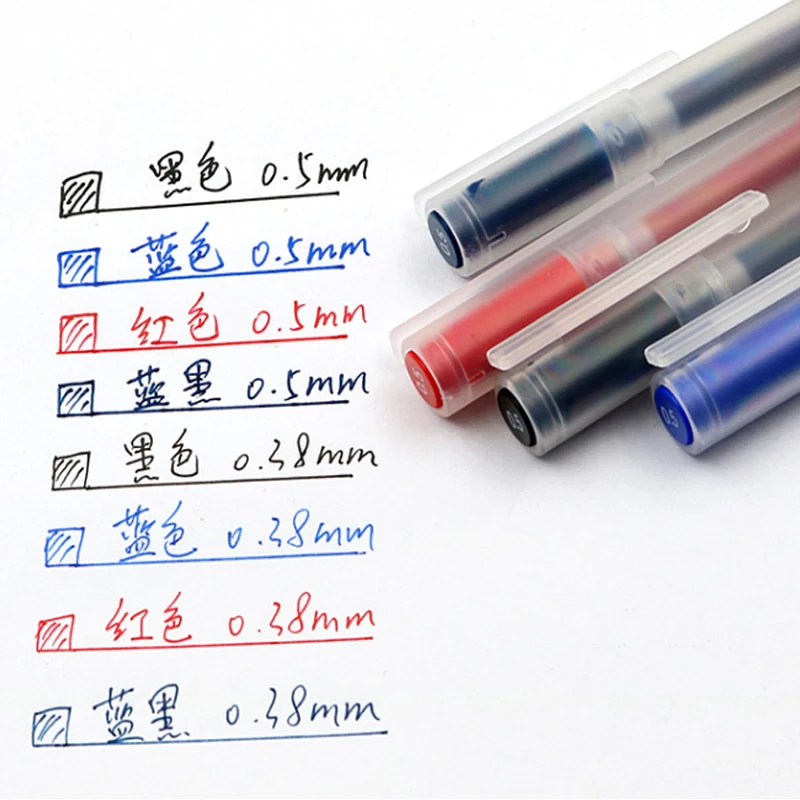 Дешево 10 шт. лот Япония MUJI чернила для гелевой ручки набор заправки 0,38 мм 0,5 мм Гладкие гелевые чернила заправка Канцтовары Школьные принадлежности