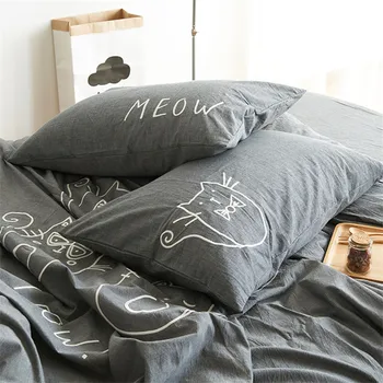 

washing cotton embroidered pillowcase plain coloured cotton pillowcases