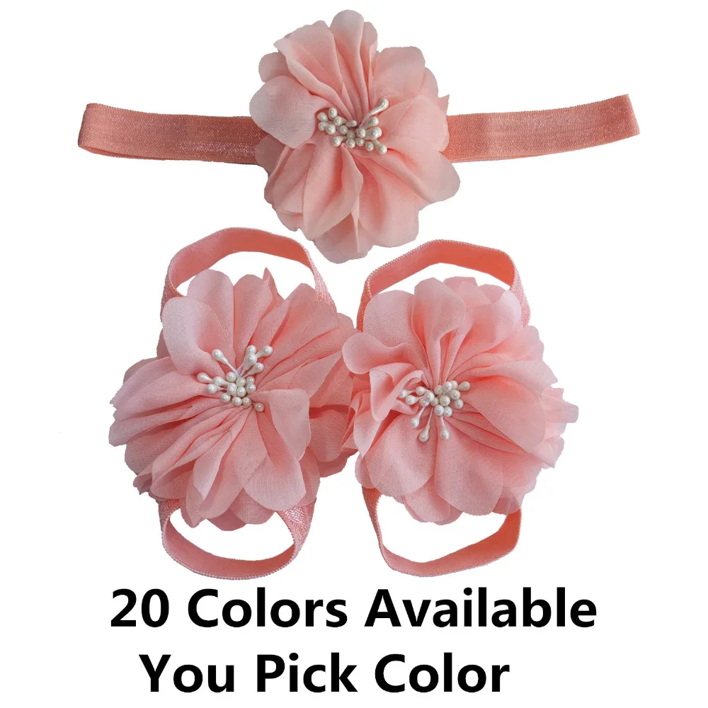 20-sets-kids-barefoot-prewalk-and-headband-accessories-first-walker-barefoot-hairband-chiffon-flower-floral-headbands-hair-bow