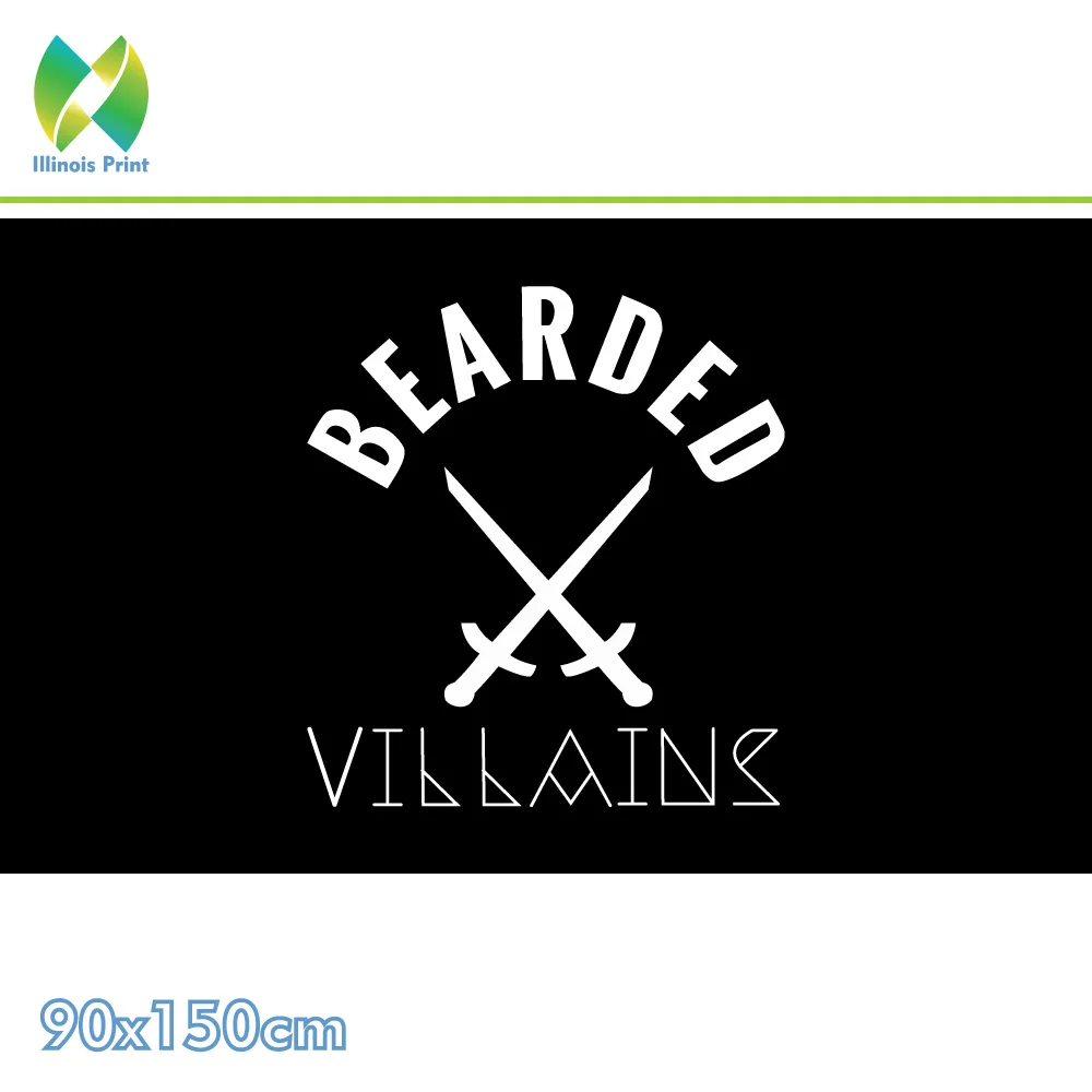 

90*150cm 60*90cm Polyester Bearded Flag 3X5FT 90x150cm For Home Office Party Bar Banner