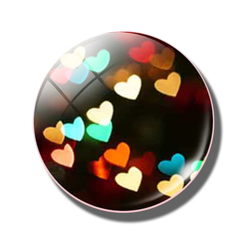 12 шт. Love Heart 25 мм 30 мм магниты на холодильник мультяшный цветок Звезда стеклянный купол магнитная наклейка на холодильник NoteHolder Рождественский подарок
