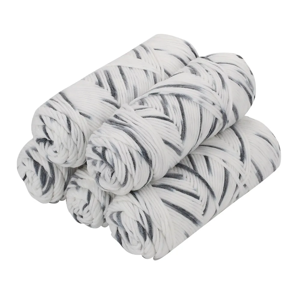 Cotton Thread Yarn Hand-Knitted Wool Winter Warm Hand-Woven Scarf Sweater Soft Line Crochet Hat Color mix
