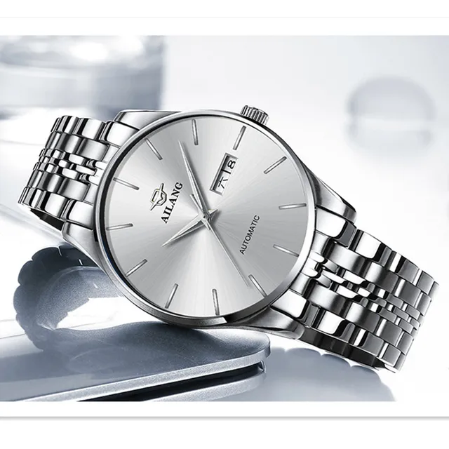 $US $196.00  AILANG Thin Men Watch Automatic Mechanical Wristwatch Auto Date Multifunctional Watch Male Business