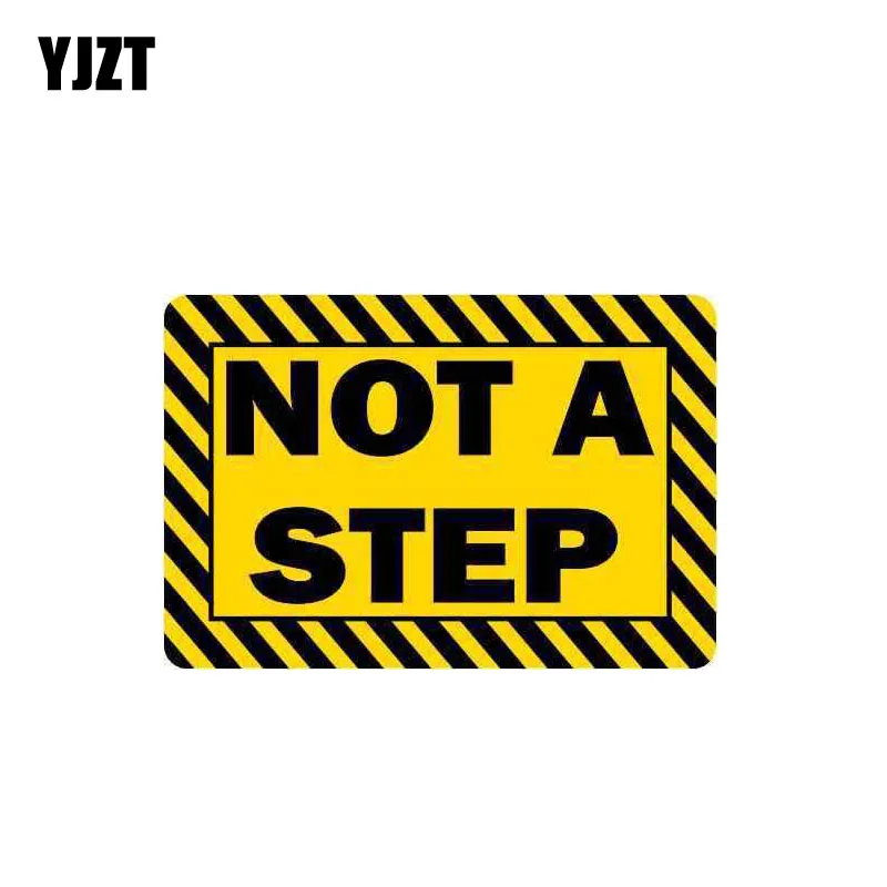 

YJZT 12.4CM*8.2CM Warning Reflective Car Sticker PVC Do Not Step Decal 12-1160
