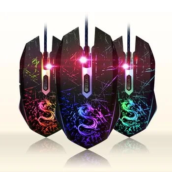 Dtime Brand 6Key USB Laptops Wired Gaming Mouse 3200DPI gamer for Notebook Computer PC Sem fio for dota2 cs go Games Mause Mice