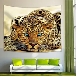Дикой природы Декор леопарда гобелен стены Книги по искусству висит для Спальня Гостиная общежития стены одеяла