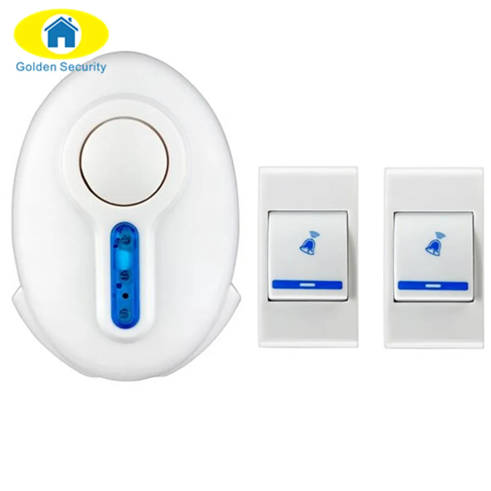 Golden Security Remote Control Music Wireless Doorbell with Buttons
