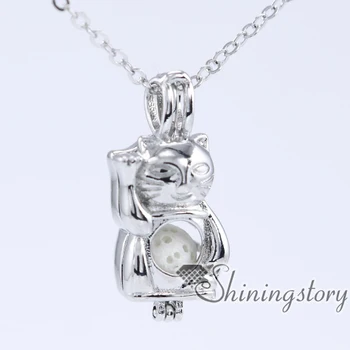 

cat animal lockets for women locket jewelry love heart locket necklace long chain with locket aromatherapy necklace diffuser pen