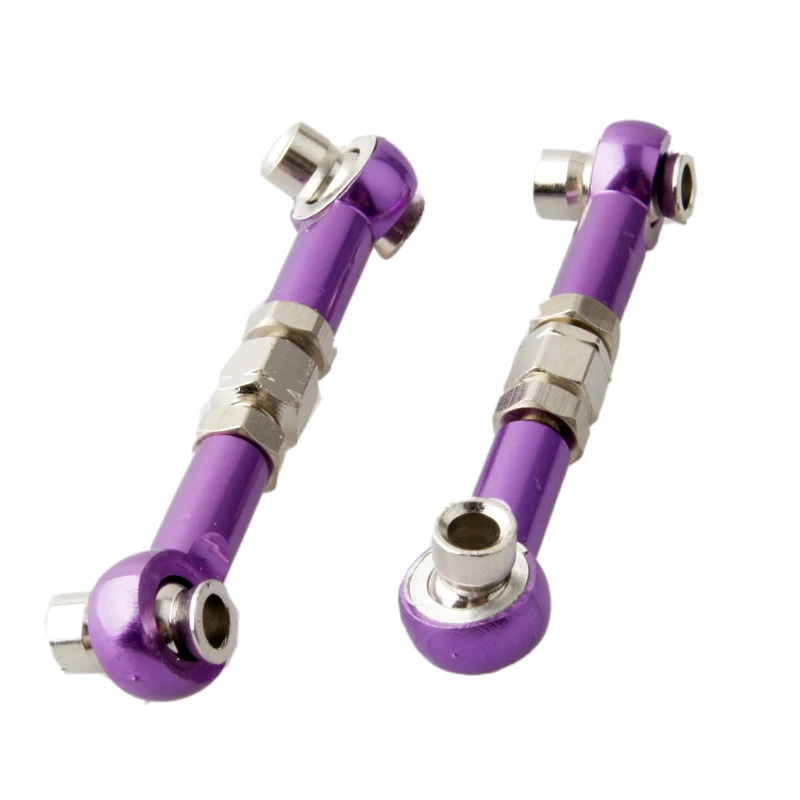 

2PCS HSP 102017 02012 Linkage Pull Rod Aluminum Alloy Servo Steering Pushrod for 1:10 94101 94102 94103 94123 RC Cars Upgra