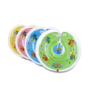 

Baby's Inflatable Circle Double Handrail Design Swimming Double Balloon Structure Inflatable Neck Ring Bathing Protector Wheels