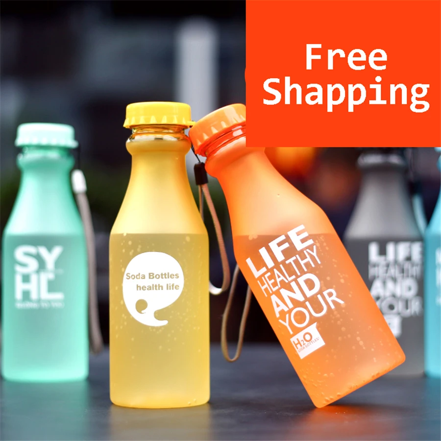 Kids Portable Sport Water Bottle With Straw Copo Com Canudo Plastic