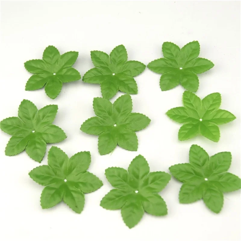 Buy 150pcs/lot Artificial Silk Ribbon Leaf shaped Mini