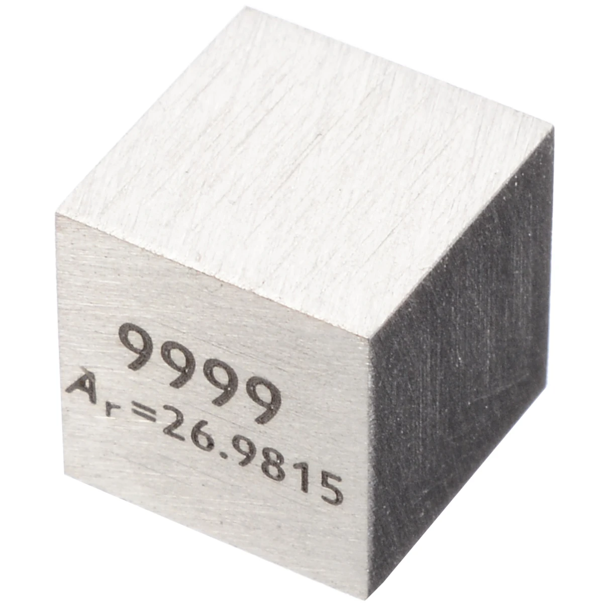 1Pcs 99.99% High Purity Element periodic Table Cube Aluminum 10mm Cube Carved Element Periodic Table