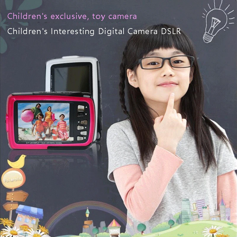 

IF045Children's toy digital camera dual - screen camera video self - waterproof IF 045