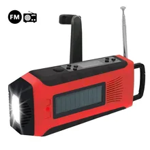 3-в-1 Солнечный Crank AM, FM радио для чрезвычайных ситуаций, SOS сигнализация, фонарик, настольная лампа и 2000 мАч Мощность банк