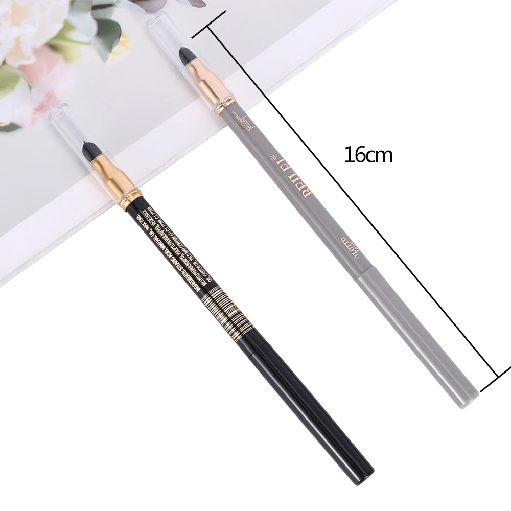 Hot Sale 2 In 1 Eyeliner Eye Shadow Pen Sponge Waterproof Eyeliner Pencil Eye Shadow Liner Makeup Pen Cosmetic Makeup Tools