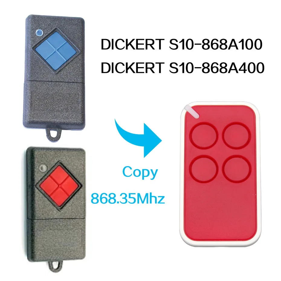 

Copy DICKERT S10 868A100 door remote control universal gate door remote control 868mhz remote control universal DICKERT remotes