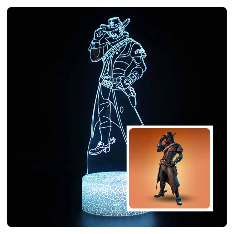 3D иллюзия битва Royale фигурки лампа Ворон Омега фигурка светильник дети спящий Lampen лучшие игрушки для рождественских праздников подарки