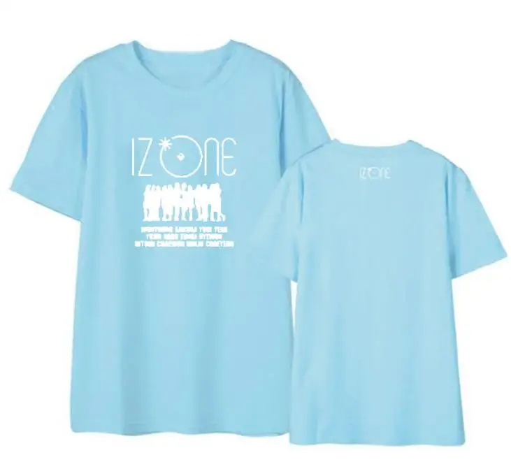 Новое поступление kpop izone концертная футболка с надписью все члены летняя унисекс