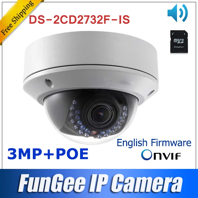 3MP Network IP camera Ds 2cd2732f is Multilingual English firmware V5 2 5 Full HD1080P in