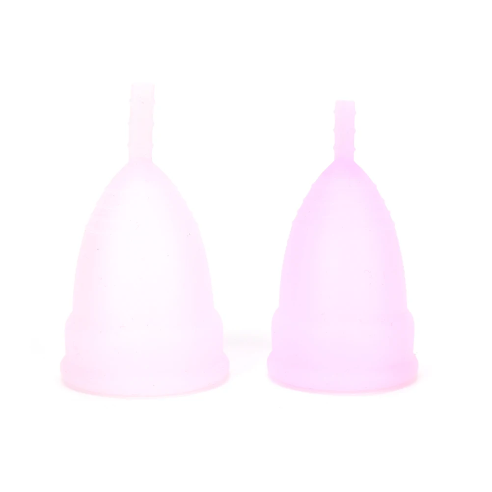1 пара Новые Медицинские силиконовые чашки женские гигиенические продукты Уход за влагалищем/женские менструальные чашки/альтернативные тампоны - Цвет: Розовый