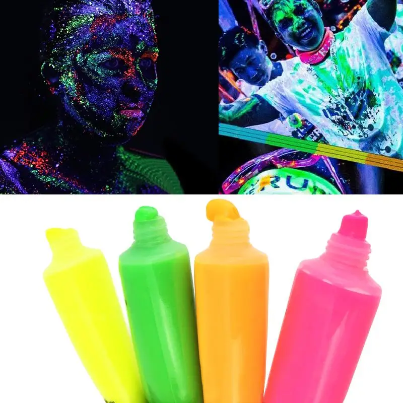 

10 Colors/Set Night Club Party Make Up Painting Face Body Skin Luminous Painting Stage Glow in Dark Paint