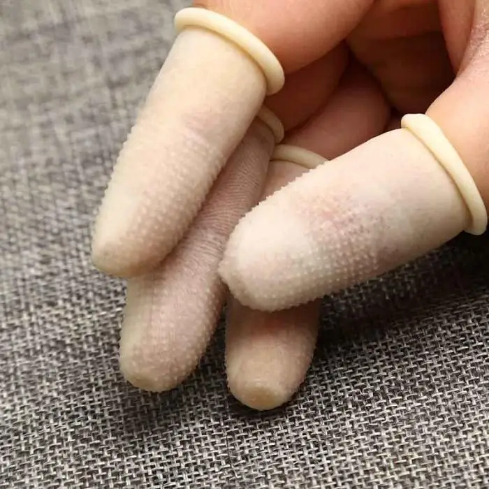 100 шт. Новые перчатки для пальцев латексные резиновые перчатки для пальцев Защитные противоскользящие антистатические защитные@ LS JU25
