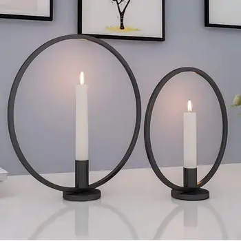

Baffect Candlestick Holders Candle Holder Set of 2 Iron Candle Light Holder for Wedding Christmas Party Dinner Table Decoration