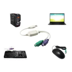 USB к PS/2 кабель адаптер конвертер Мышь Клавиатура конвертер адаптер для PS2 интерфейс разъем