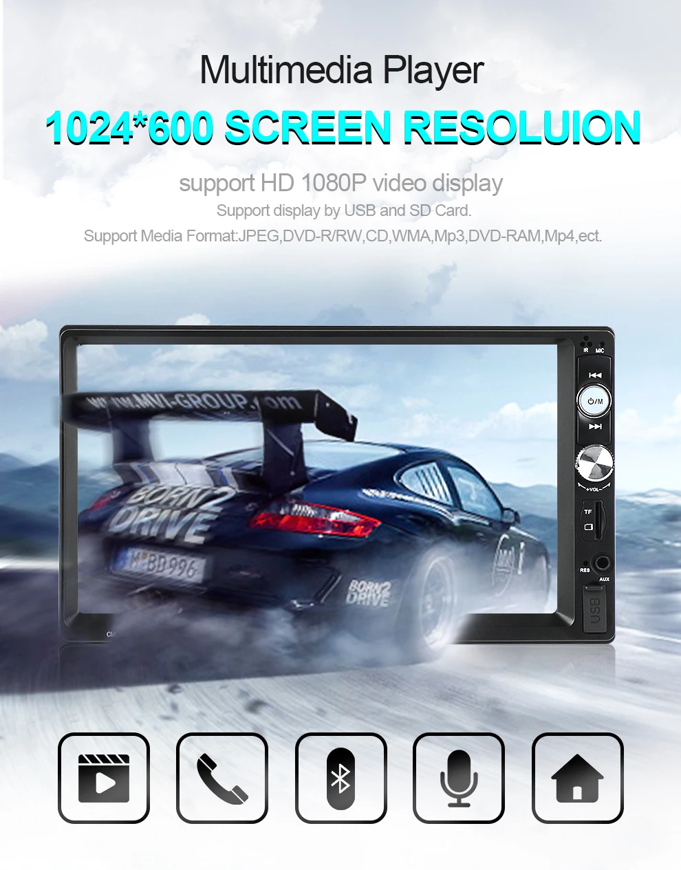 2 din Car Radio 7" HD Autoradio Multimedia MP5 Player Bluetooth 2din Car Stereo Rear View Camera ISO Android Mirror Link