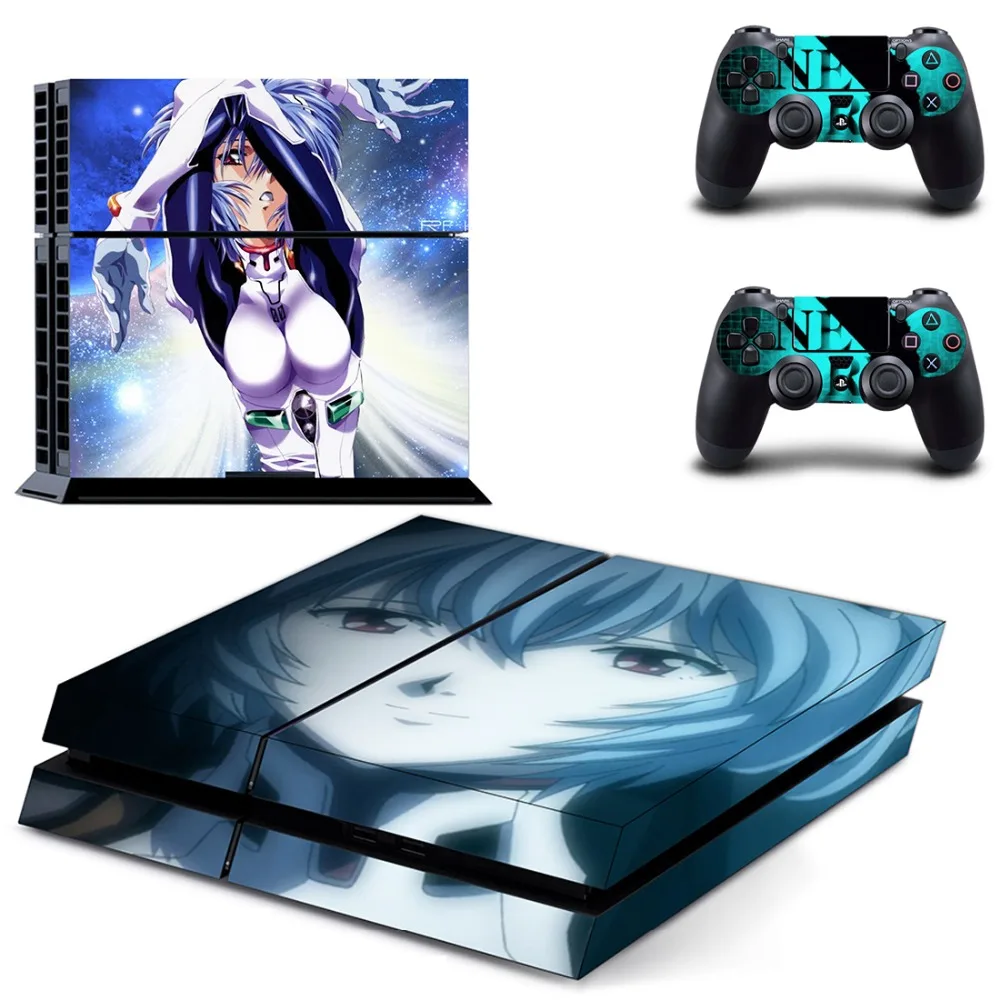Виниловая наклейка на кожу для консоли Sony Playstation 4 и 2 контроллера PS4 аниме Япония