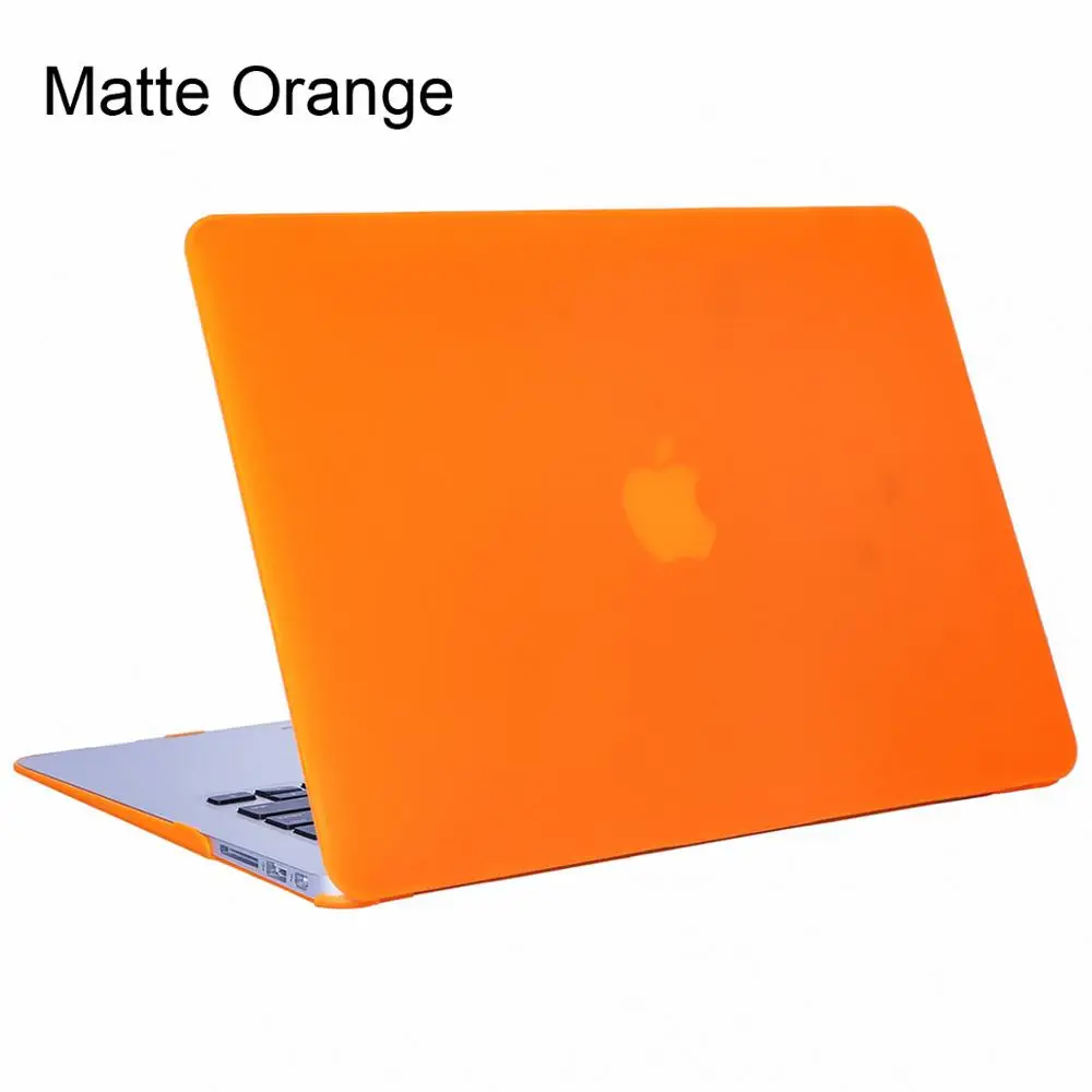 Матовая оболочка чехол для MacBook Air Pro retina 11 12 13 15 дюймов Сумка для ноутбука чехол для coque Mac Book Air 11 13 Чехол - Цвет: Matte Orange