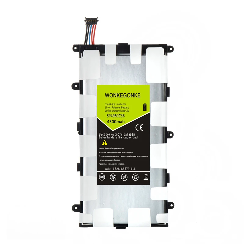 

WONKEGONKE for samsung Galaxy Tab 2 7.0 P3100 P6200 P3110 battery Tab 7.0 Plus SP4960C3B (14.8Wh) Batteries