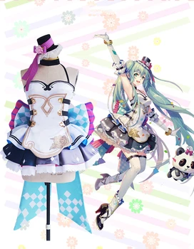 

Anime! 2018 New Hot Vocaloid Hatsune Miku with you Concert Poster Dress Lolita Uniform Cosplay For Women Free Shipping
