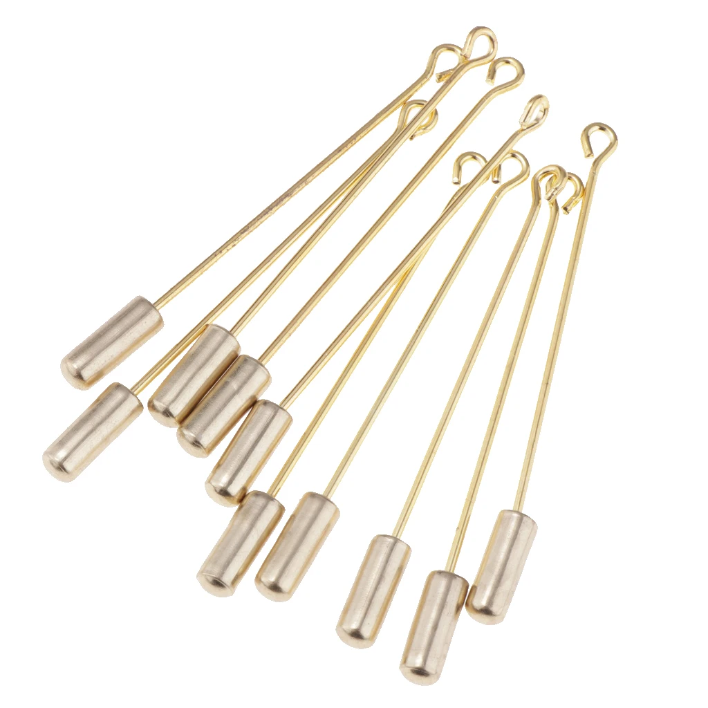 MagiDeal 20pcs Stainless Steel Long Needle Stick DIY Scarf Collar Lapel Pin Findings