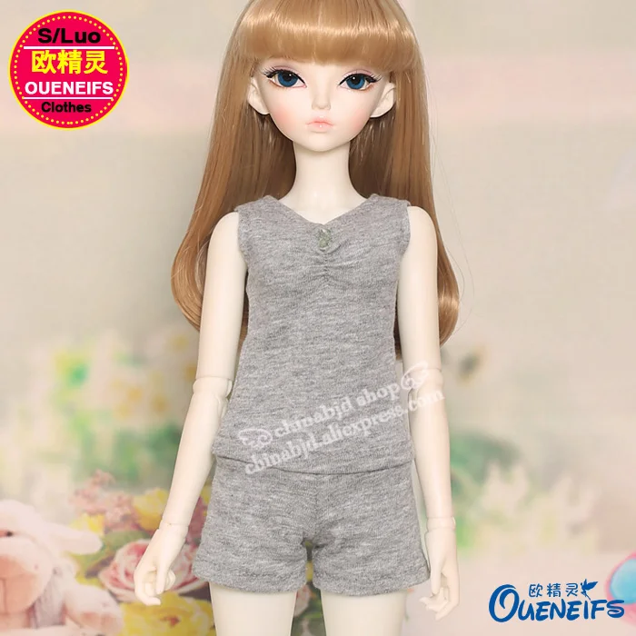 gray BJD одежда 1/4 спортивный костюм для отдыха короткий рукав и короткие штаны для Minifee Celine Mirwen тело YF4-147 куклы аксессуары - Цвет: gray