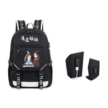2018 New Anime Cartoon Mo Dao Zu Shi Backpack School Backpacks With USB Charging Port For Teenager Boys Girls Gifts Mochila 2018 New Anime Cartoon Mo Dao Zu Shi Backpack School Backpacks With USB Charging Port For Teenager Boys Girls Gifts Mochila