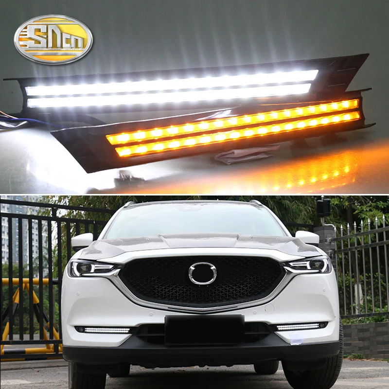 

For Mazda CX-8 CX8 2018 2019 Flowing Turn Signal Relay Waterproof Car DRL 12V LED Daytime Running Light Fog Lamp Decoration SNCN