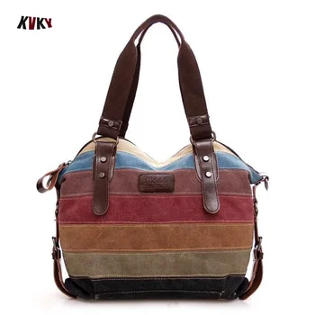 

Luxury Fashion Women Bag Canvas Handbag Messenger Bag for women 2019 Stripe Messenger Bag Women Handbag Cross body bolsos mujer